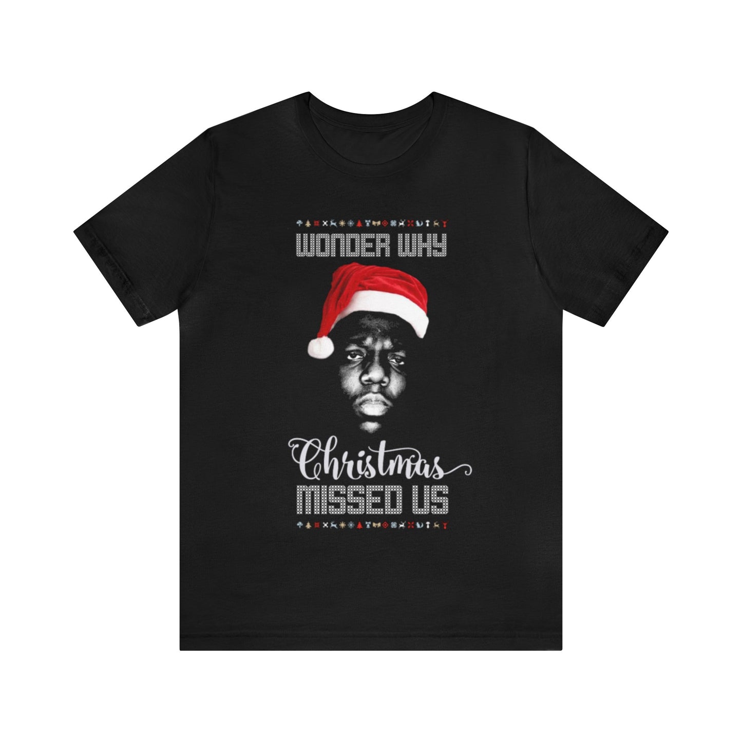 Wonder Why Christmas Missed Us, Biggie Ugly Christmas Sweater, Notorious B.I.G. Holiday Shirt, Ugly, Xmas, Biggie Smalls, Juicy, Christmas T