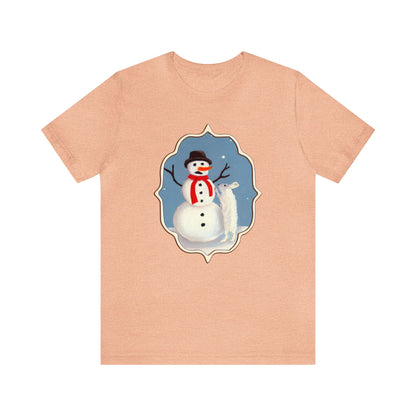 Snowman and Rabbit Christmas Shirt, Xmas Shirt, Holiday Shirt, Merry Shirt, Festive Shirt, Merry Christmas Tee, Christmas Gift, Winter Tee