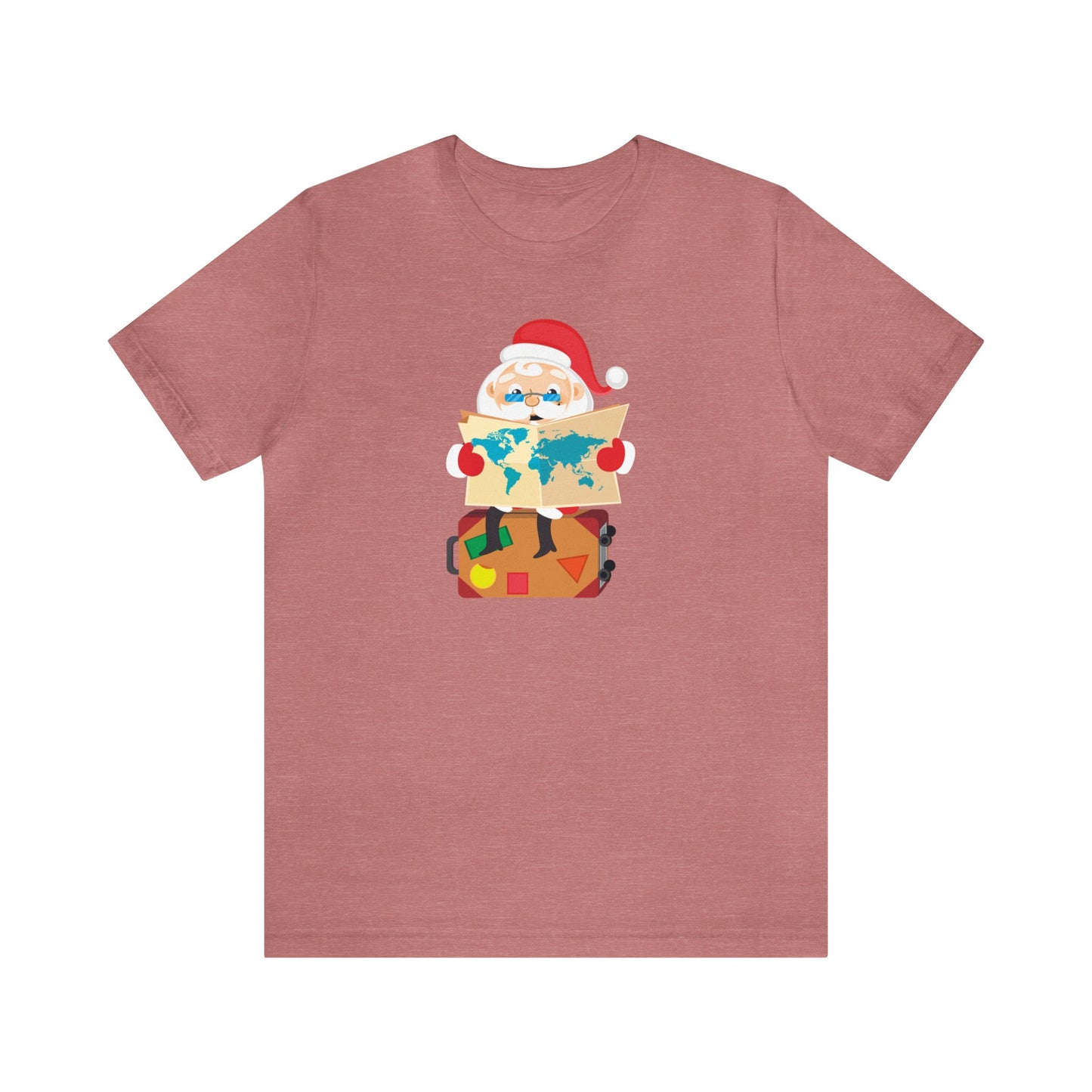 Santa Checking His Map Shirt, Santa Claus Shirt, Christmas Shirt, Xmas Shirt, Holiday Shirt, Merry Shirt, Festive Shirt, Merry Christmas Tee