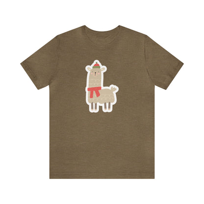 Llama Wearing a Scarf Shirt, Llama shirt, Llama Christmas Shirt, Xmas Shirt, Holiday Shirt, Merry Shirt, Festive Shirt, Merry Christmas T