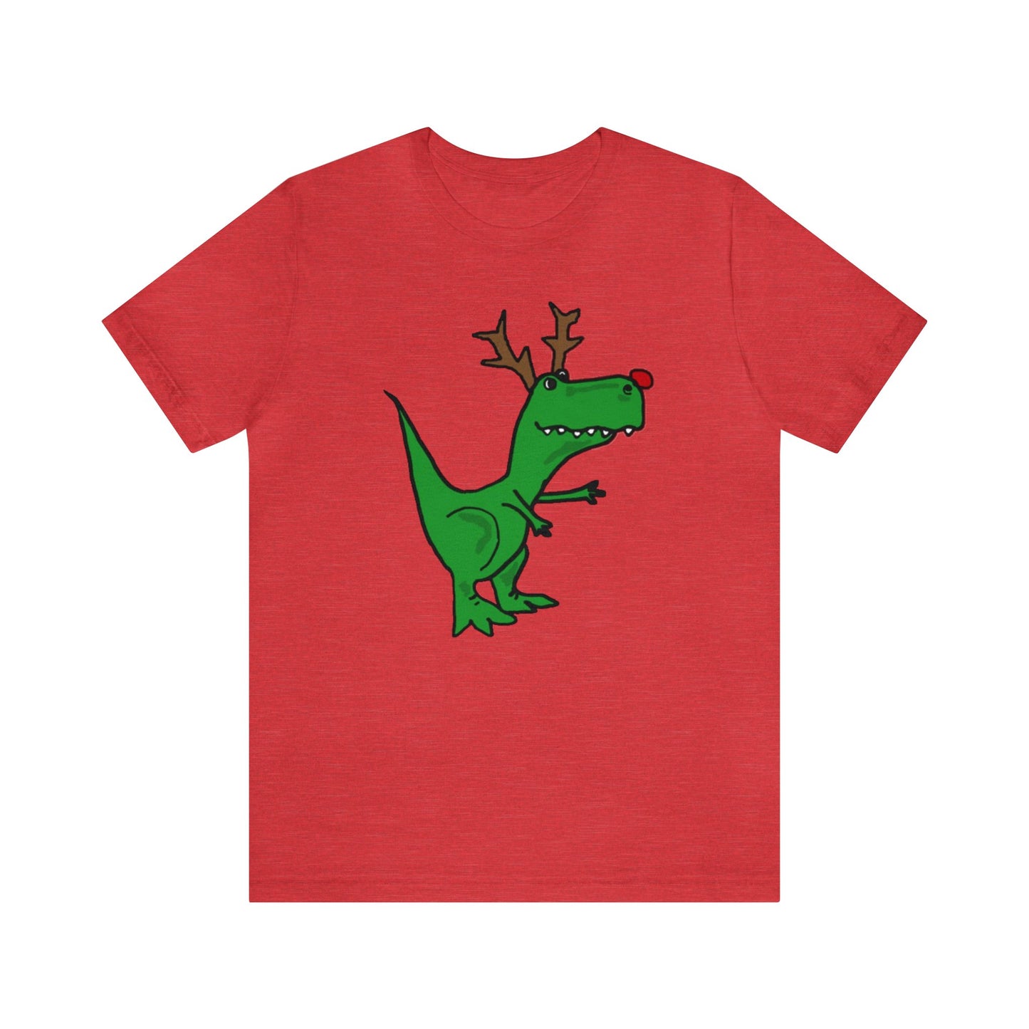 Tyrannosaurus With Antler Christmas Shirt, Rudolph T-Rex Christmas Shirt, Dinosaur Christmas Shirt, Funny Christmas Sweater, Holiday Sweater