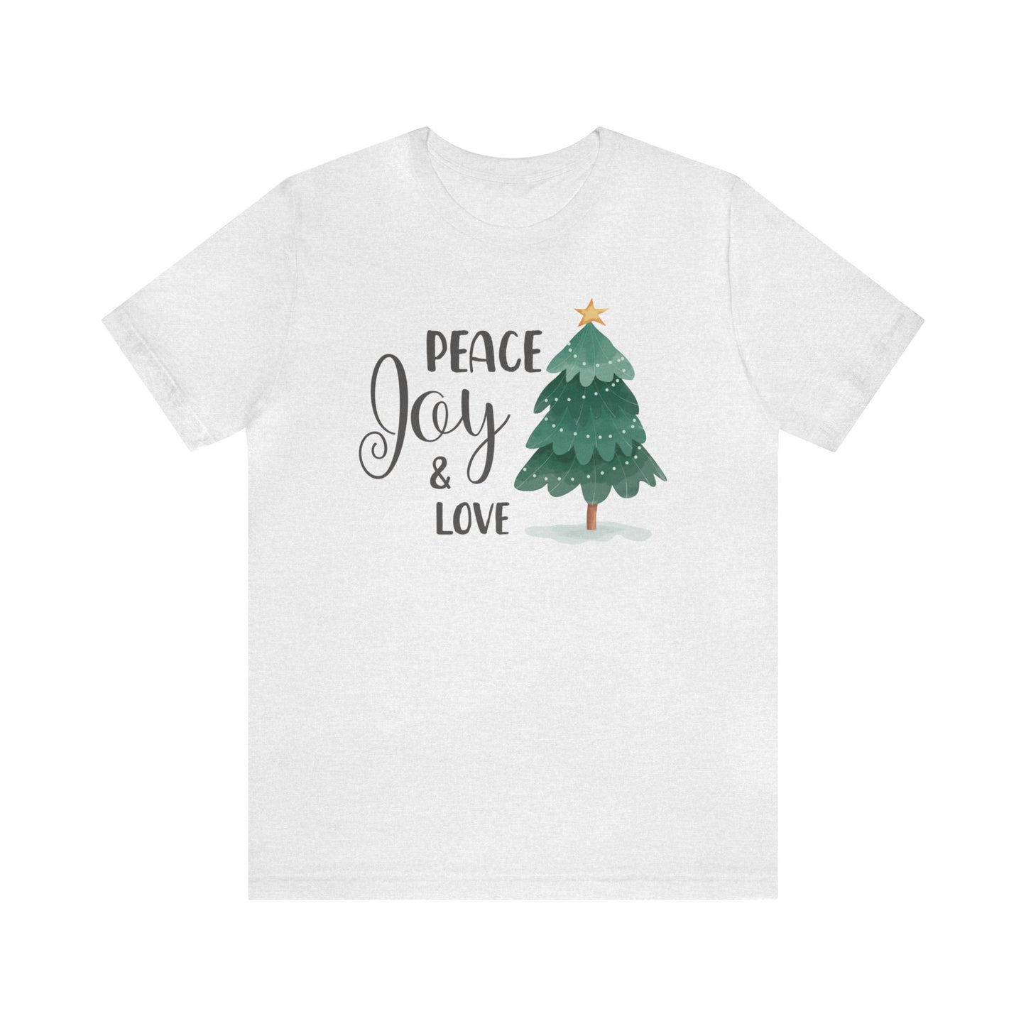 Peace Joy & Love Christmas Tree Shirt, Christmas Shirt, Xmas Shirt, Holiday Shirt, Merry Shirt, Festive Shirt, Merry Christmas Tee, Holiday