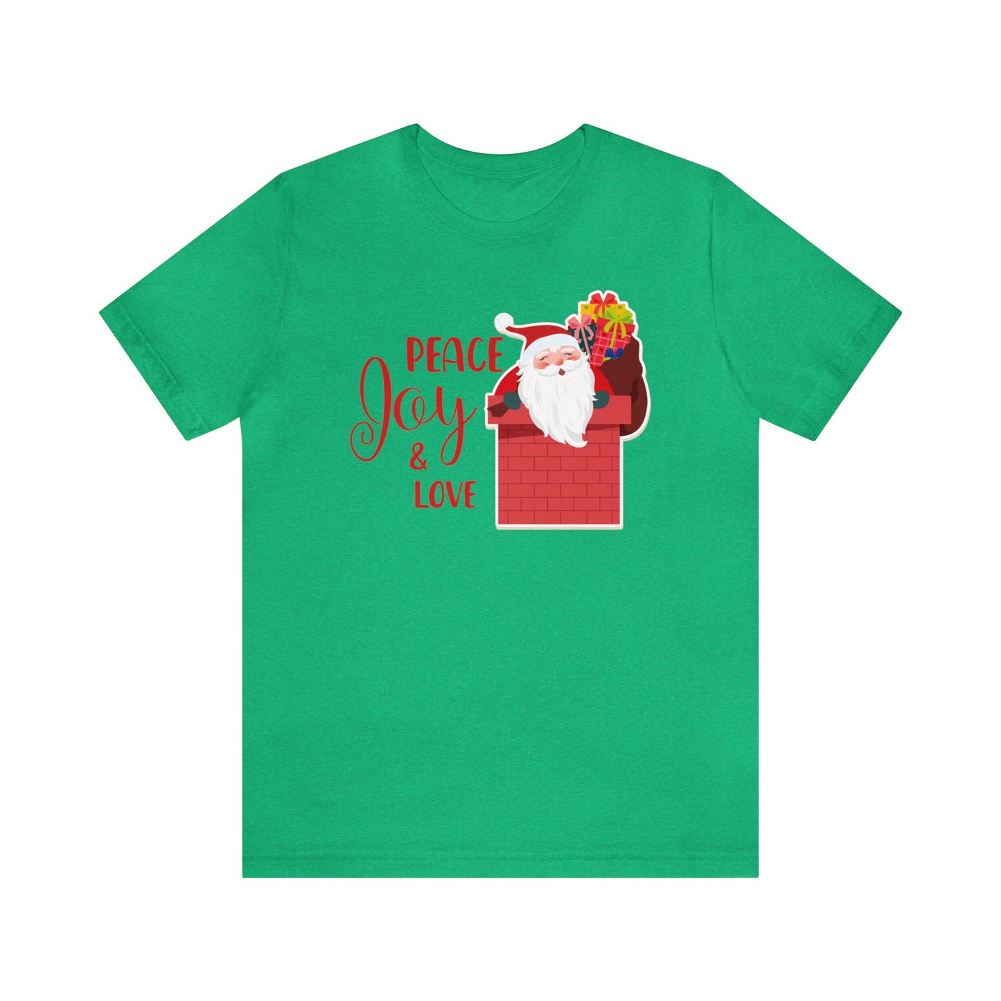 Peace, Joy and Love Santa Shirt, Santa Claus Shirt, Christmas Shirt, Xmas Shirt, Holiday Shirt, Merry Shirt, Festive Shirt, Merry Christmas