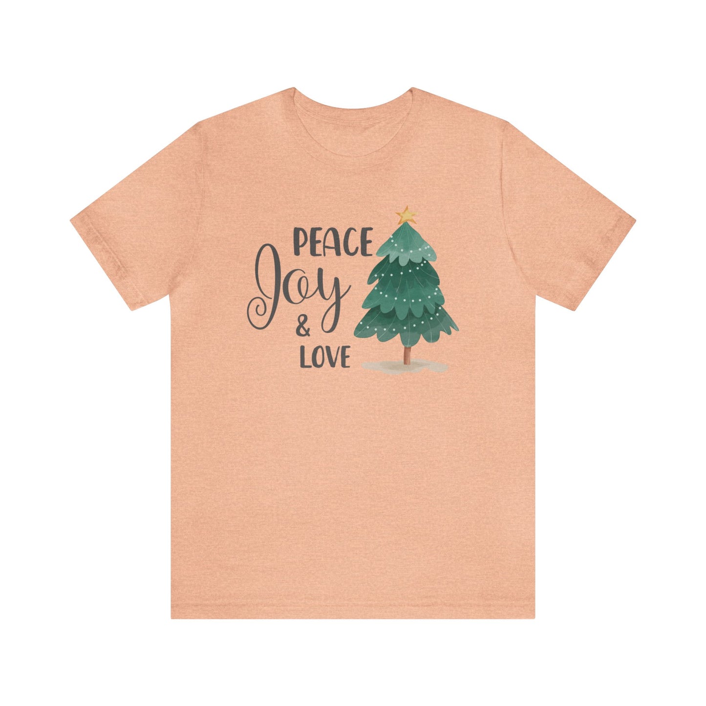 Peace Joy & Love Christmas Tree Shirt, Christmas Shirt, Xmas Shirt, Holiday Shirt, Merry Shirt, Festive Shirt, Merry Christmas Tee, Holiday