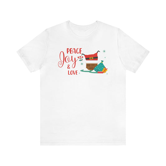 Peace, Joy and Love Santa Shirt, Santa Claus Shirt, Christmas Shirt, Xmas Shirt, Holiday Shirt, Merry Shirt, Festive Shirt, Merry Christmas