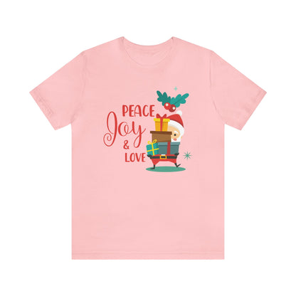 Peace, Joy and Love Santa Shirt, Santa Claus Shirt, Christmas Shirt, Xmas Shirt, Holiday Shirt, Merry Shirt, Festive Shirt, Merry Christmas