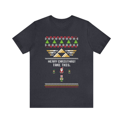 Merry Christmas Take This Ugly Christmas Sweater, NES Christmas Sweater, Video Game Shirt, Gamer Shirt, 8-Bit, Holiday Sweater, Ugly, Xmas