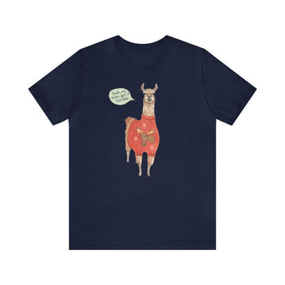 Llama Wearing a Sweater Shirt, Llama shirt, Llama Christmas Shirt, Xmas Shirt, Holiday Shirt, Merry Shirt, Festive Shirt, Merry Christmas T