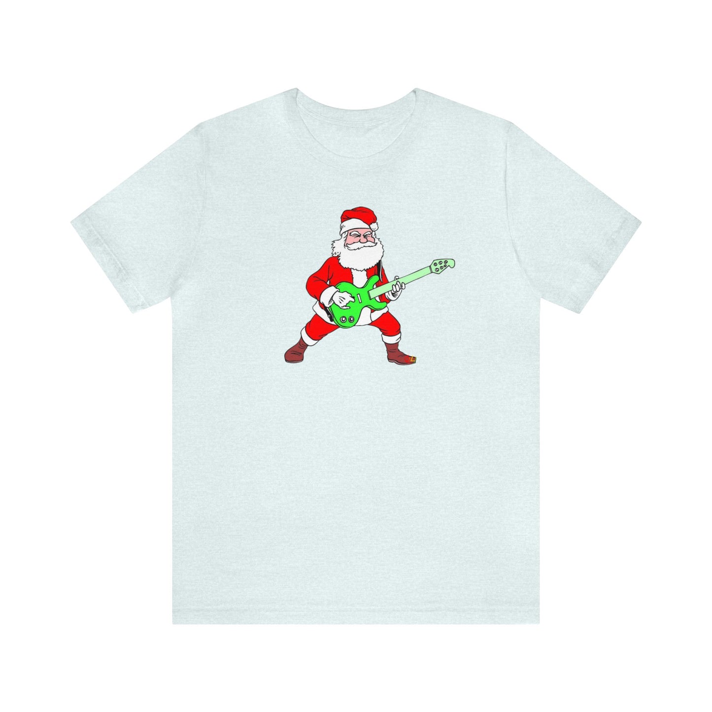 Guitar Playing Santa Shirt, Santa Claus Shirt, Christmas Shirt, Xmas Shirt, Holiday Shirt, Merry Shirt, Festive Shirt, Merry Christmas Tee