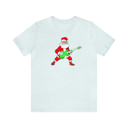 Guitar Playing Santa Shirt, Santa Claus Shirt, Christmas Shirt, Xmas Shirt, Holiday Shirt, Merry Shirt, Festive Shirt, Merry Christmas Tee