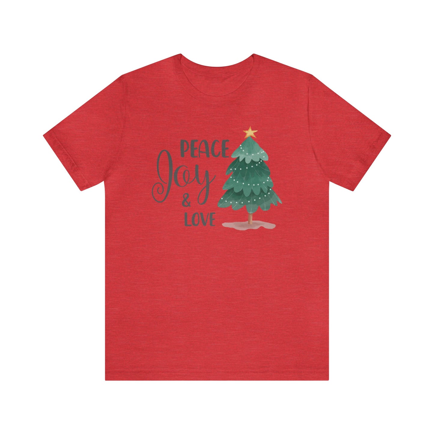 Peace Joy & Love Christmas Tree Shirt, Christmas Shirt, Xmas Shirt, Holiday Shirt, Merry Shirt, Festive Shirt, Merry Christmas Tee, Holiday