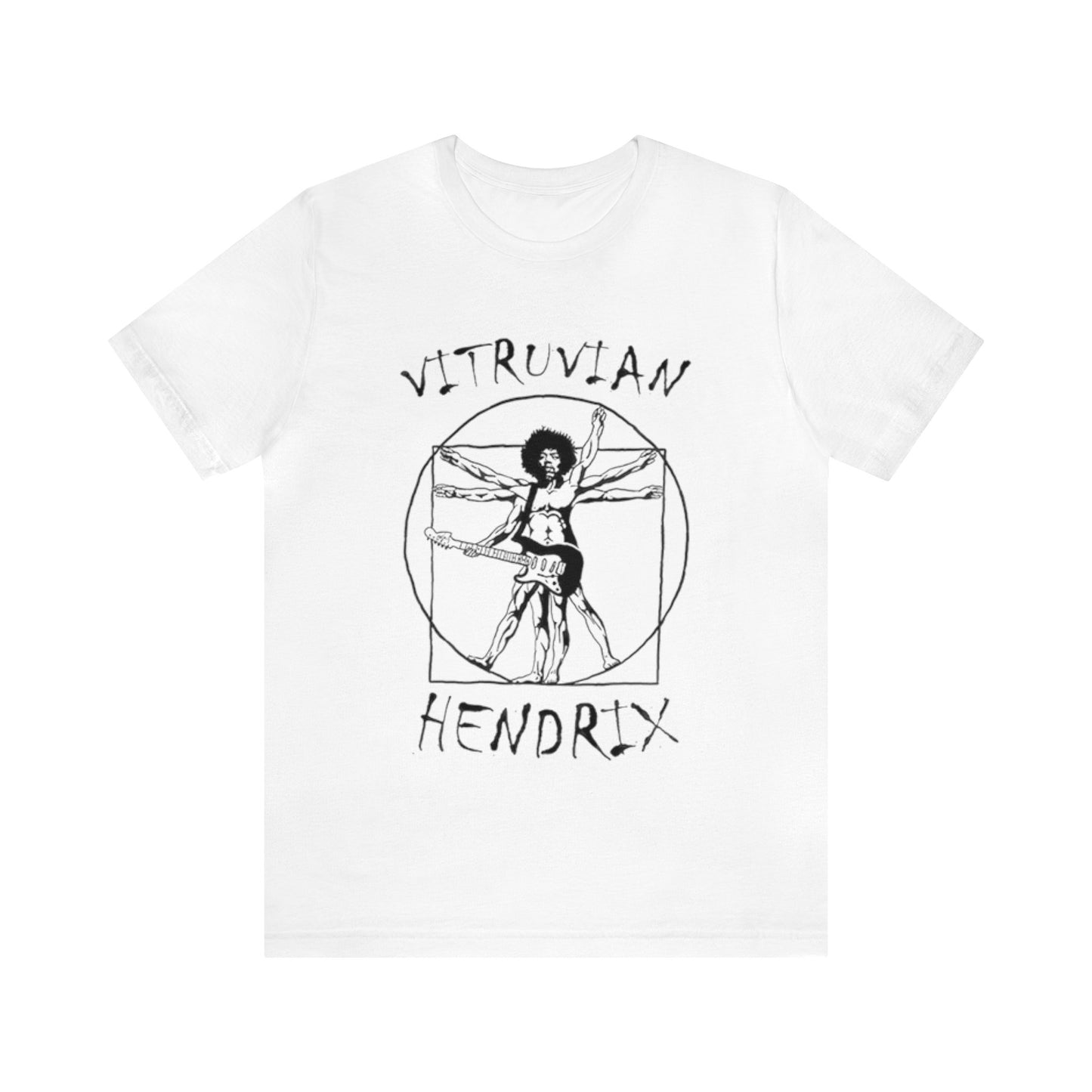 Vitruvian Hendrix Shirt, Jimi Hendrix Merch, Hendrix Shirt, Band of Gypsies Shirt, Guitar Lover Shirt, Music Lover Shirt, Classic Rock Shirt