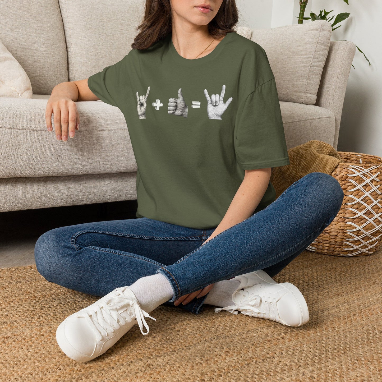 God's Love Equation - ASL Love Equation T-Shirt — Hand Sign Language Graphic Tee