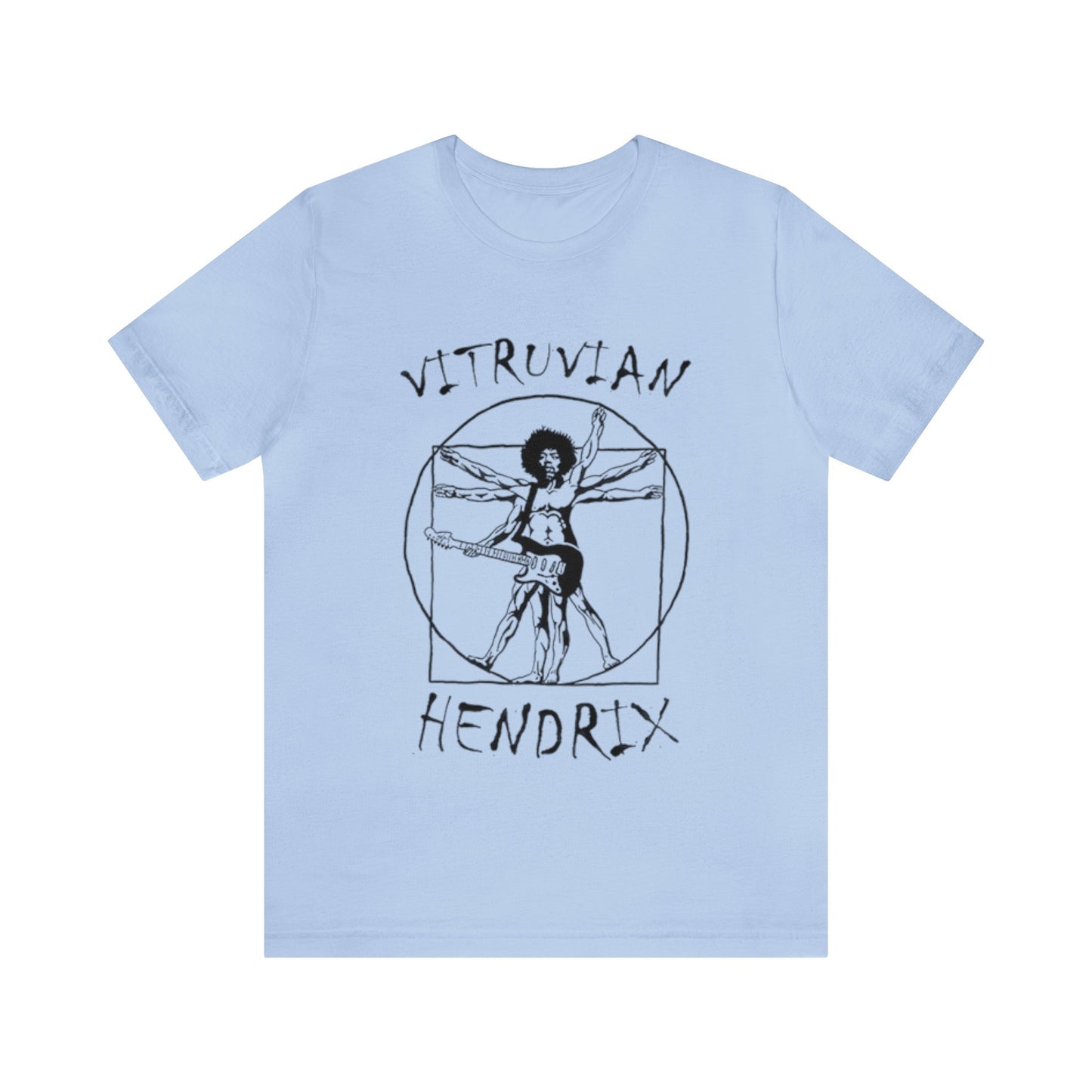 Vitruvian Hendrix Shirt, Jimi Hendrix Merch, Hendrix Shirt, Band of Gypsies Shirt, Guitar Lover Shirt, Music Lover Shirt, Classic Rock Shirt