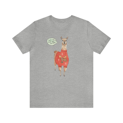 Llama Wearing a Sweater Shirt, Llama shirt, Llama Christmas Shirt, Xmas Shirt, Holiday Shirt, Merry Shirt, Festive Shirt, Merry Christmas T