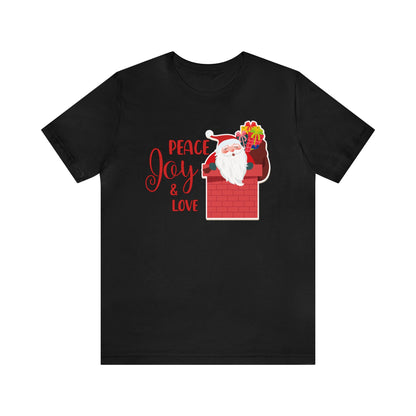 Peace, Joy and Love Santa Shirt, Santa Claus Shirt, Christmas Shirt, Xmas Shirt, Holiday Shirt, Merry Shirt, Festive Shirt, Merry Christmas