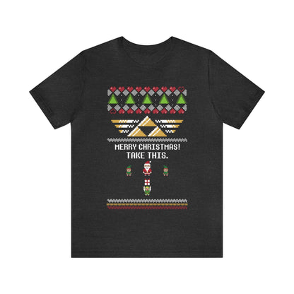 Merry Christmas Take This Ugly Christmas Sweater, NES Christmas Sweater, Video Game Shirt, Gamer Shirt, 8-Bit, Holiday Sweater, Ugly, Xmas