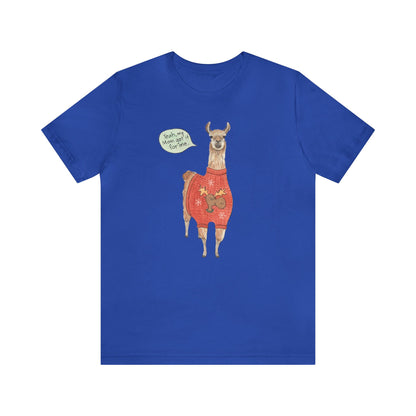 Llama Wearing a Sweater Shirt, Llama shirt, Llama Christmas Shirt, Xmas Shirt, Holiday Shirt, Merry Shirt, Festive Shirt, Merry Christmas T