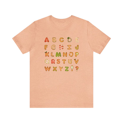 Alphabet Cookies Shirt, ABC Christmas Shirt, Teacher Alphabet Xmas Gift, Holiday, Ugly, Xmas, Christmas Sweatshirt, Xmas T, ABC Cookie Shirt