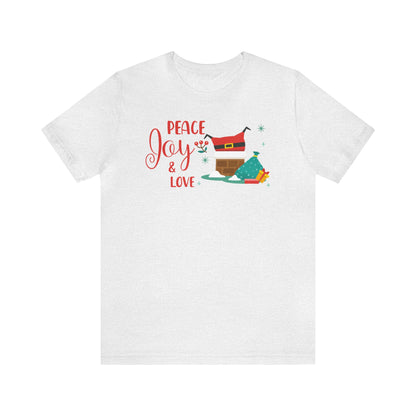 Peace, Joy and Love Santa Shirt, Santa Claus Shirt, Christmas Shirt, Xmas Shirt, Holiday Shirt, Merry Shirt, Festive Shirt, Merry Christmas