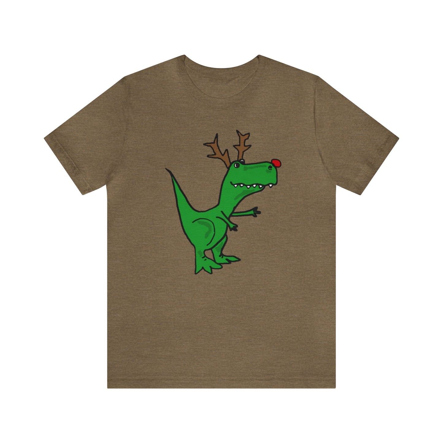 Tyrannosaurus With Antler Christmas Shirt, Rudolph T-Rex Christmas Shirt, Dinosaur Christmas Shirt, Funny Christmas Sweater, Holiday Sweater