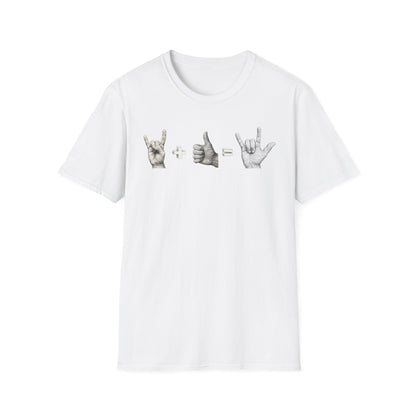 God's Love Equation - ASL Love Equation T-Shirt — Hand Sign Language Graphic Tee
