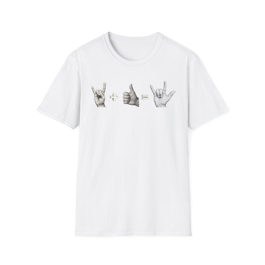 God's Love Equation - ASL Love Equation T-Shirt — Hand Sign Language Graphic Tee