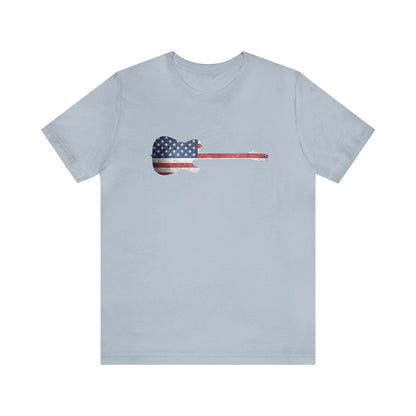 Patriotic Guitar Shirt, 4th of July Shirt, Patriotic Shirt, Freedom Shirt, USA Shirt, American Flag Shirt, Red, White and Blue, Flag Shirt