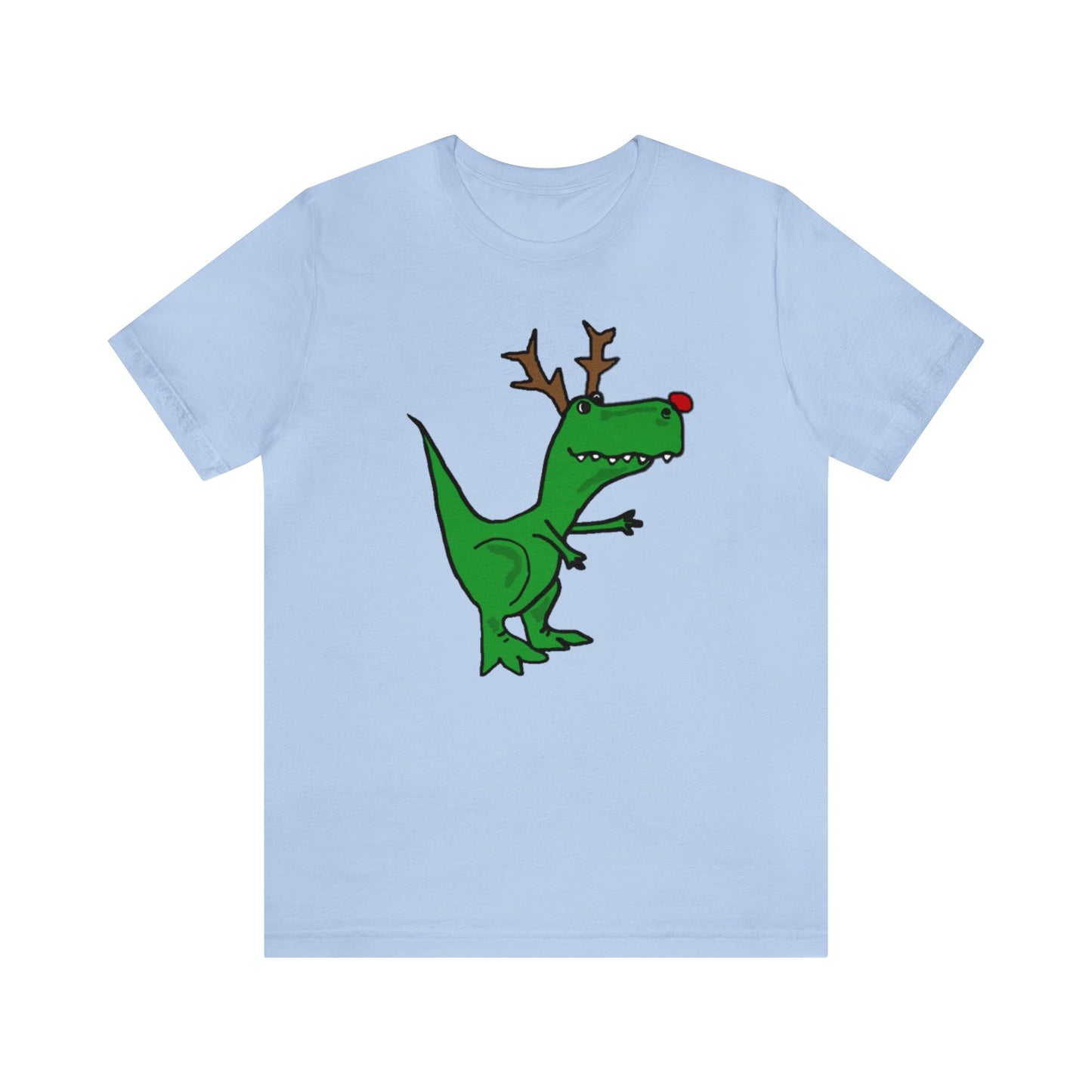 Tyrannosaurus With Antler Christmas Shirt, Rudolph T-Rex Christmas Shirt, Dinosaur Christmas Shirt, Funny Christmas Sweater, Holiday Sweater