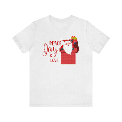 Peace, Joy and Love Santa Shirt, Santa Claus Shirt, Christmas Shirt, Xmas Shirt, Holiday Shirt, Merry Shirt, Festive Shirt, Merry Christmas