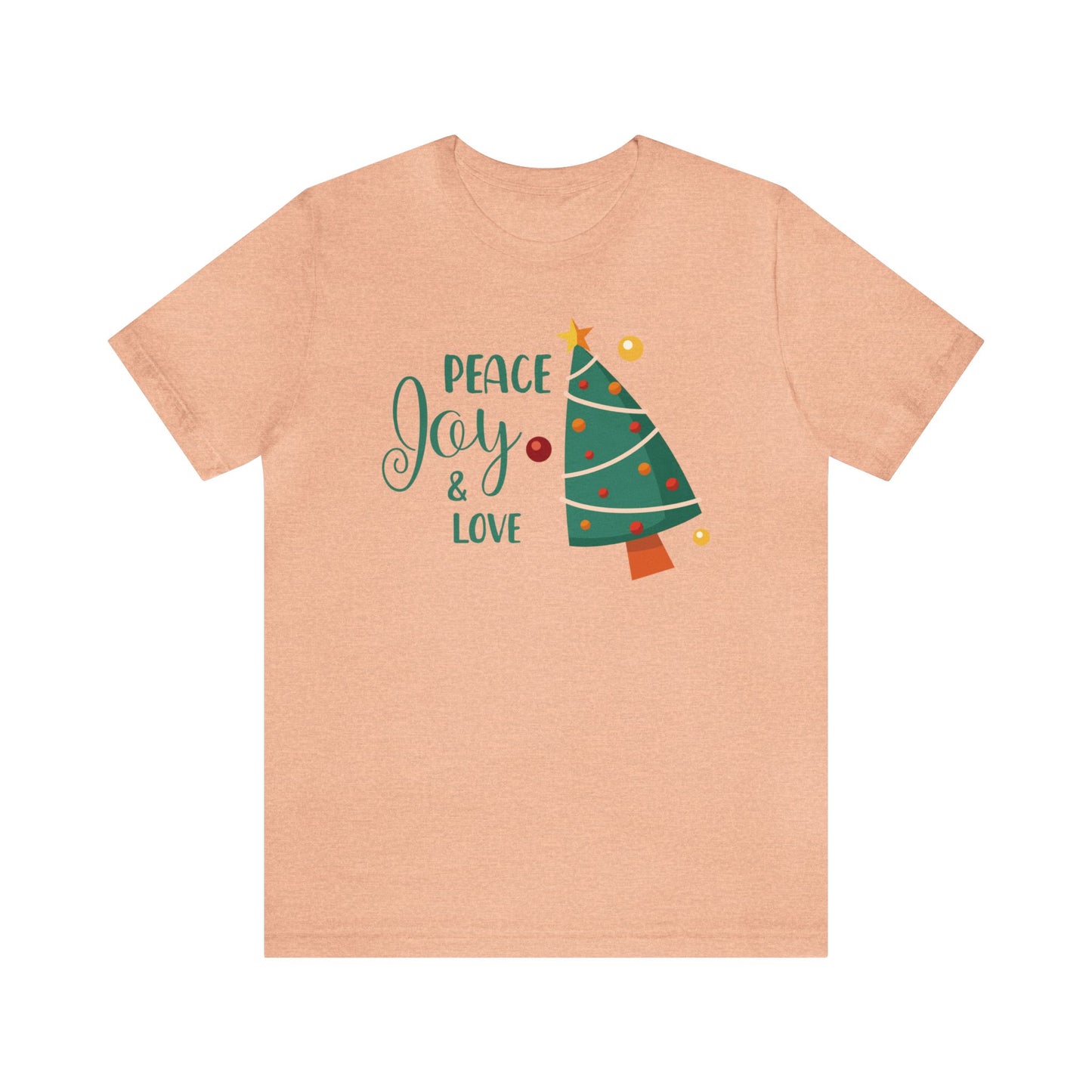 Peace Joy & Love Christmas Tree Shirt, Christmas Shirt, Xmas Shirt, Holiday Shirt, Merry Shirt, Festive Shirt, Merry Christmas Tee, Holiday