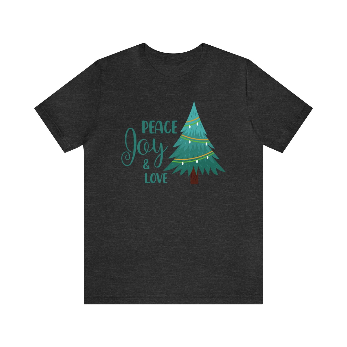 Peace Joy & Love Christmas Tree Shirt, Christmas Shirt, Xmas Shirt, Holiday Shirt, Merry Shirt, Festive Shirt, Merry Christmas Tee, Holiday