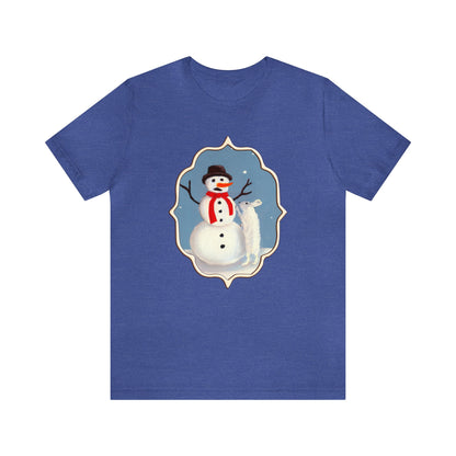 Snowman and Rabbit Christmas Shirt, Xmas Shirt, Holiday Shirt, Merry Shirt, Festive Shirt, Merry Christmas Tee, Christmas Gift, Winter Tee