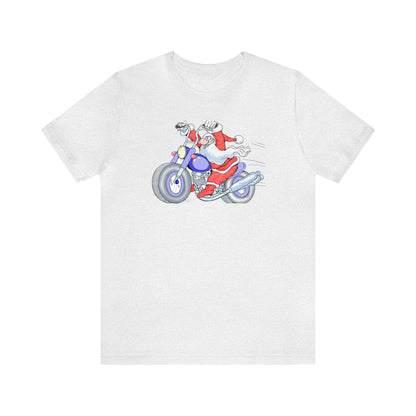 Motorcycle Santa Shirt, Santa Claus Shirt, Christmas Shirt, Xmas Shirt, Holiday Shirt, Merry Shirt, Festive Shirt, Merry Christmas Tee