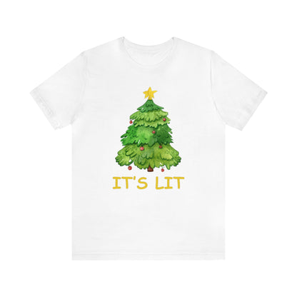 It's Lit Shirt, Christmas Tree Shirt, Christmas Shirt, Xmas Shirt, Holiday Shirt, Merry Shirt, Festive Shirt, Merry Christmas Tee, Tree Tee