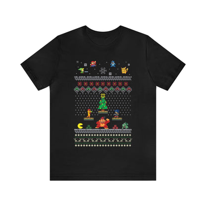 NES Video Game Characters Ugly Christmas Sweater, Video Game Shirt, Gamer Shirt, 8-Bit, Holiday, Funny Christmas, Funny Gift, Mario Shirt