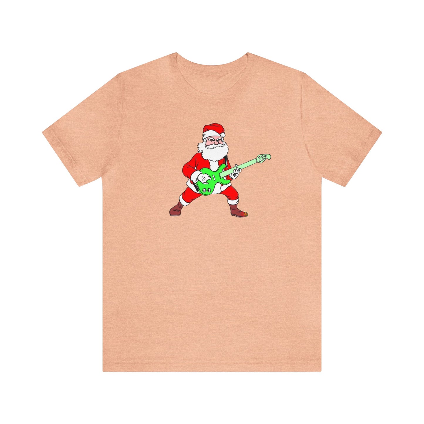 Guitar Playing Santa Shirt, Santa Claus Shirt, Christmas Shirt, Xmas Shirt, Holiday Shirt, Merry Shirt, Festive Shirt, Merry Christmas Tee