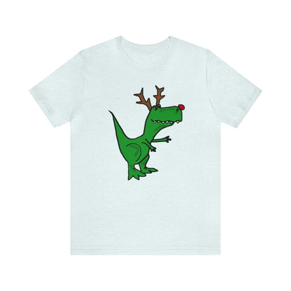 Tyrannosaurus With Antler Christmas Shirt, Rudolph T-Rex Christmas Shirt, Dinosaur Christmas Shirt, Funny Christmas Sweater, Holiday Sweater