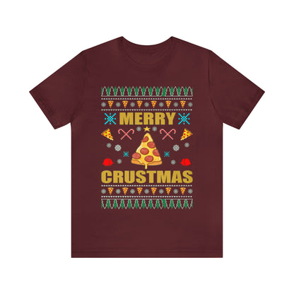 Merry Crustmas Ugly Christmas Sweater, Funny Christmas Sweater, Holiday Sweater, Pizza Christmas Shirt, Pizza Shirt, Pizza Lover, Xmas Shirt