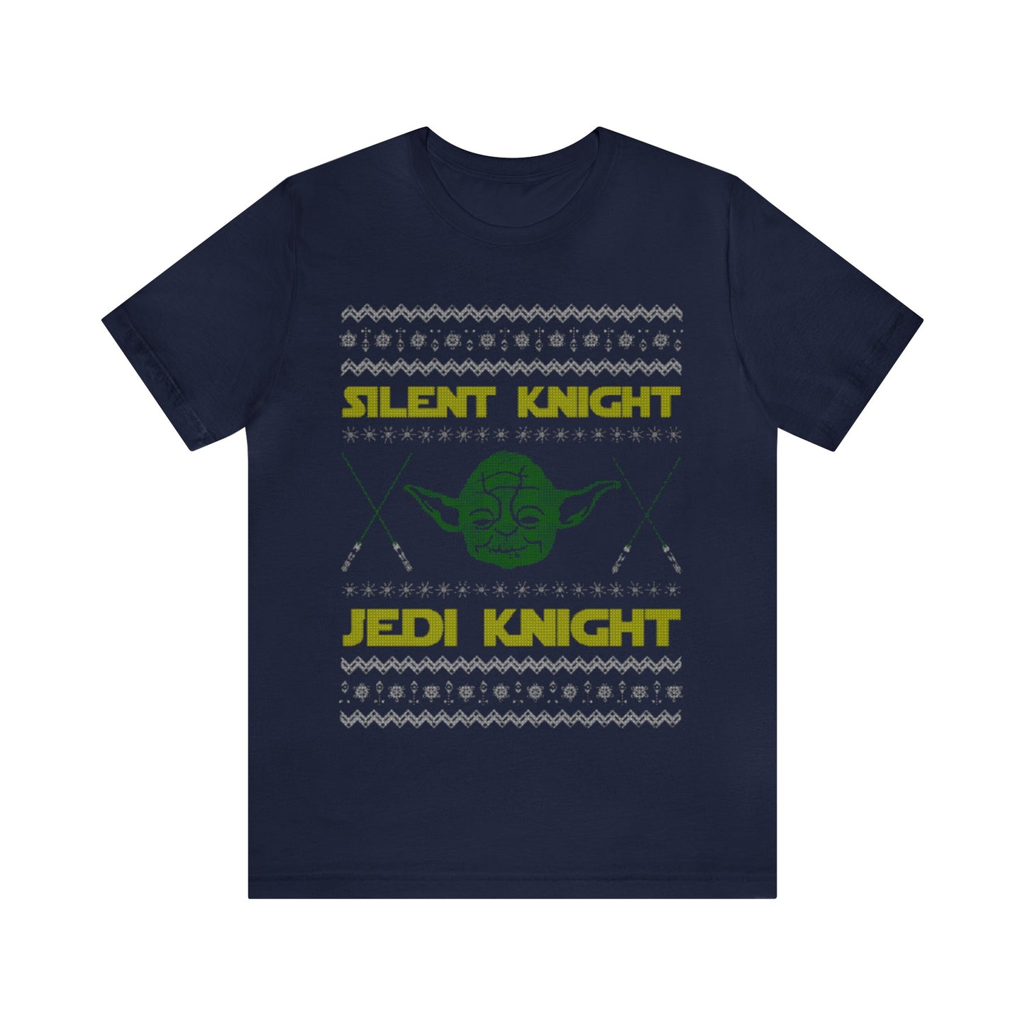 Silent Night Jedi Knight Christmas Sweater, Star Wars Christmas Shirt, Yoda Christmas Shirt, Holiday, Ugly, Xmas, Funny Christmas, Saber