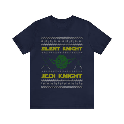 Silent Night Jedi Knight Christmas Sweater, Star Wars Christmas Shirt, Yoda Christmas Shirt, Holiday, Ugly, Xmas, Funny Christmas, Saber