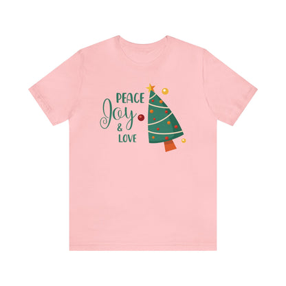 Peace Joy & Love Christmas Tree Shirt, Christmas Shirt, Xmas Shirt, Holiday Shirt, Merry Shirt, Festive Shirt, Merry Christmas Tee, Holiday